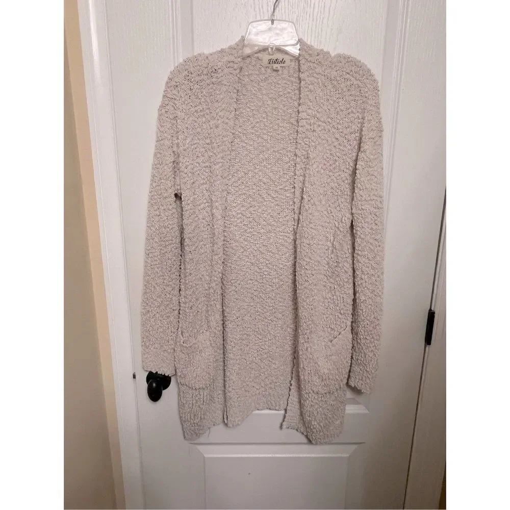 New Listicle cream popcorn cardigan size L
